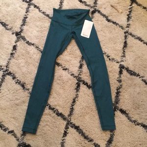 Lululemon teal wunder under pant